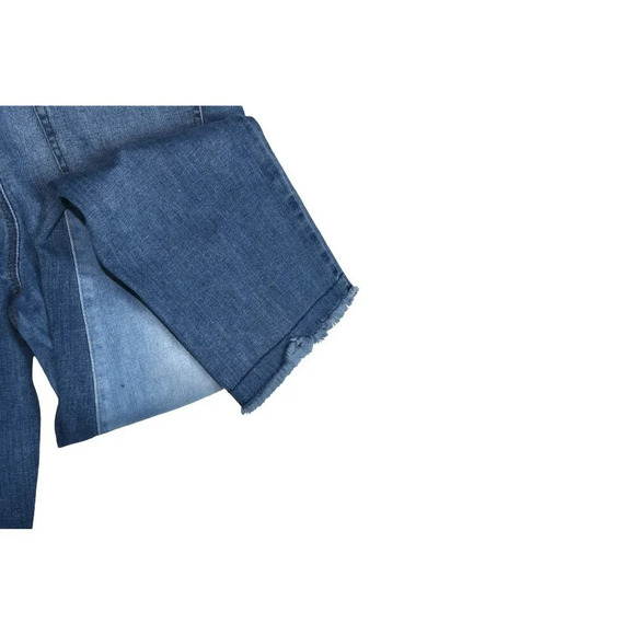 NYDJ Sheri Slim Jeans Patchwork Two Toned Mixed Textile Size 6 Coastal Preppy - Picture 8 of 10